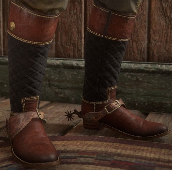 red and dead boots
